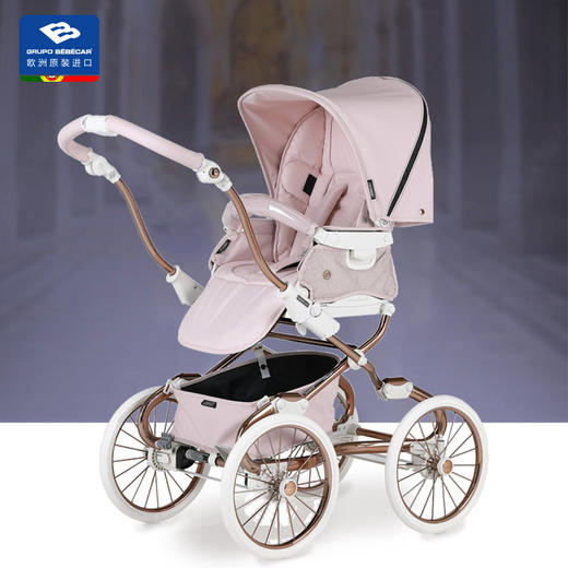 BEBECAR葡萄牙进口婴儿车欧洲高景观避震伯爵贵族四轮宝宝推车（含睡篮） 商品图3