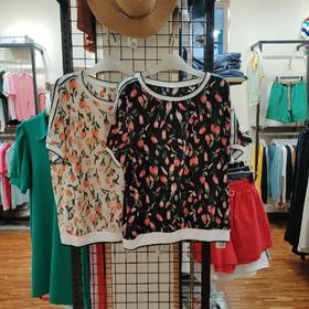 女圆领真丝上衣16J9938