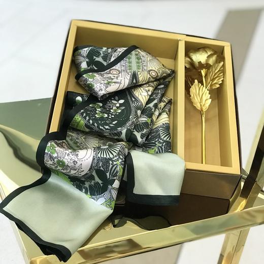 优品堂《春的律动》100％桑蚕丝双面长条巾 商品图6