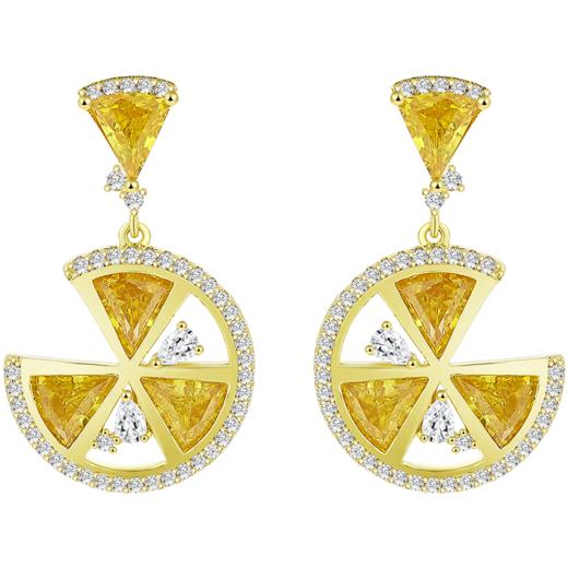 ZEGL设计师水果柠檬耳环女小众设计感高级耳钉925银针夏天耳饰品 商品图2