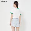FIVE PLUS2022新款女夏装小众短袖T恤女宽松撞色设计感上衣潮棉质2WA2020460 商品缩略图3