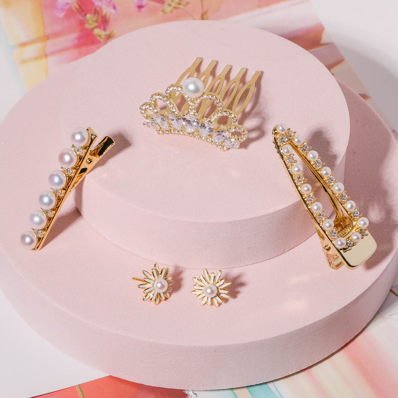 【下单2-3个工作日发】甄珠贝 儿童礼物 公主皇冠发夹 丝巾扣 穿搭配饰 时尚礼品
