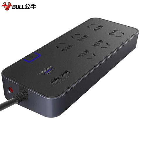 公牛  抗电涌抗浪涌插座/插线板/插排/排插/接线板/拖线板 6位+2USB总控全长3米  GN-H306U 商品图4