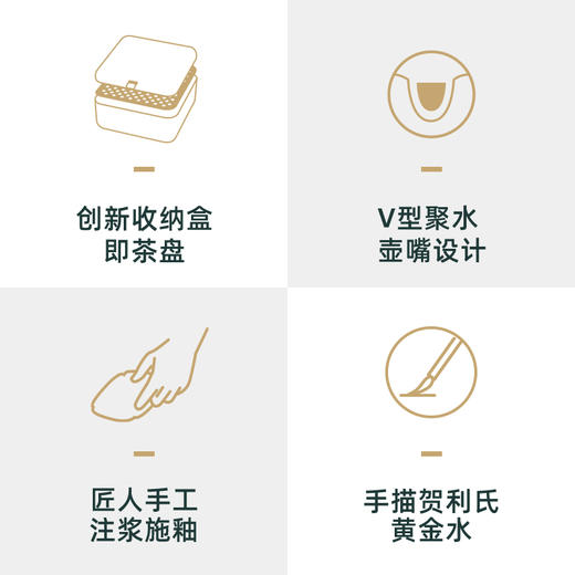 【采购专享】宫里的世界&泊喜 四合如意.海棠汝釉茶具套装 商品图2