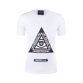 RICHMOND 男士棉质可循环利用标识印花圆领短袖T恤 白色 RMP19222TS WHITE
