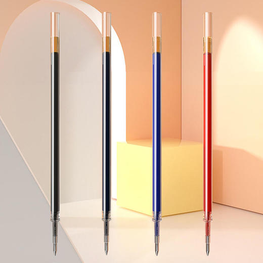 【仅供集采】晨光中性笔芯 240支/包 全针管0.5黑色水笔替芯按动式子弹头0.5mm碳素签字笔红蓝学生用考试专用办公商务水笔芯 商品图3