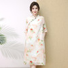 WZNH-WY0039改良旗袍连衣裙夏季2022新款女装国风立领碎花中长裙子 商品缩略图0
