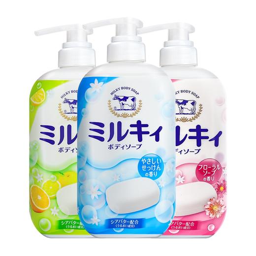 日本直邮 牛乳石碱沐浴露柚香花香皂香500ml/瓶 商品图0