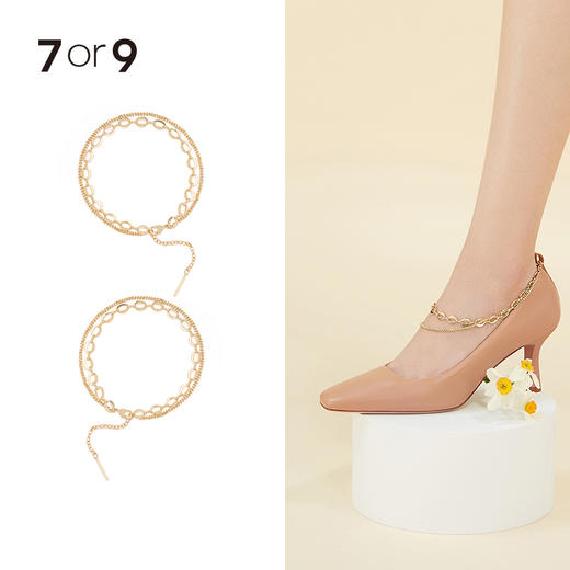 浅金O字脚背链 商品图0