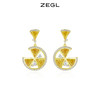 ZEGL设计师水果柠檬耳环女小众设计感高级耳钉925银针夏天耳饰品 商品缩略图0
