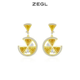 ZEGL设计师水果柠檬耳环女小众设计感高级耳钉925银针夏天耳饰品