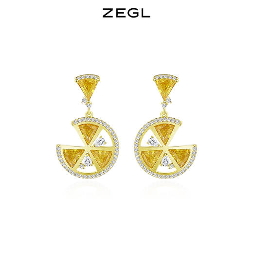 ZEGL设计师水果柠檬耳环女小众设计感高级耳钉925银针夏天耳饰品 商品图0