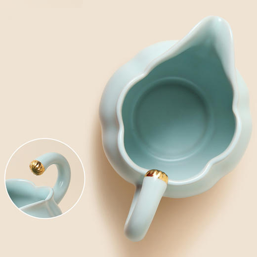陆宝陶瓷成套茶具吉相伴茶组天青色 居家送礼成套功夫茶具轻奢装 商品图2
