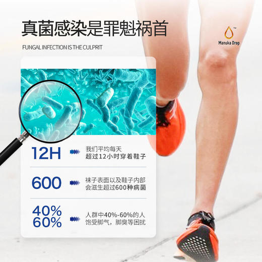 【第二件半价升级100ml】新西兰进口ManukaDrop麦卢卡精油足部喷雾止痒去脚臭100ml 商品图2