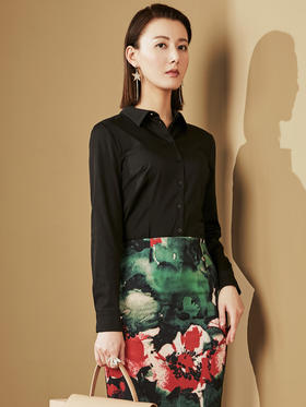 J6230810C颈袖添香连裆衬衫女装女士气质OL修身连体衬衣J6230810C（四季可穿）