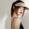 「阻挡夏日烈阳！数款可选」草编鸭舌空顶帽子 女夏季防晒遮阳发箍太阳帽草帽遮脸大帽檐时尚饰品 商品缩略图3