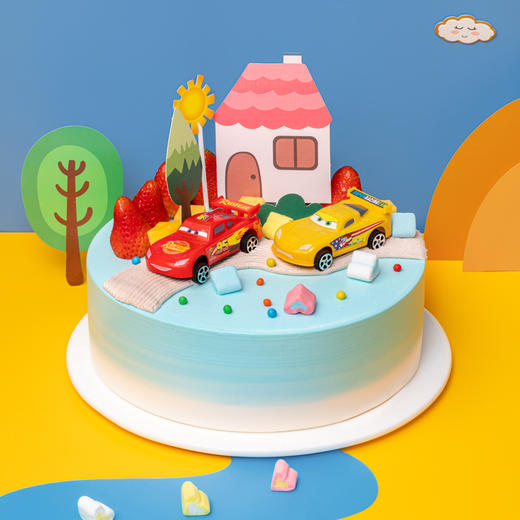 【新品推荐】小小赛车手2磅蛋糕  提前4小时下单 免费送货上门 商品图0