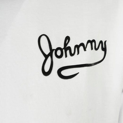 RICHMOND 男士棉质黑色字母印花后背网状圆领短袖T恤 白色 RMP19226TS WHITE 商品图2