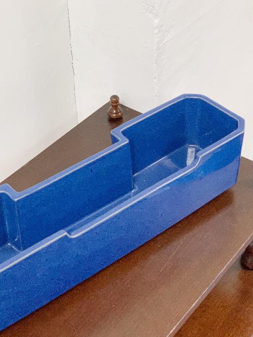 日本中古蓝釉陶器 孟菲斯风格 X0179 商品图2