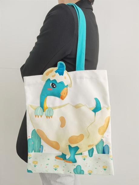 【河南自博-文创】四季帆布包 - 贝贝龙（春） 商品图0