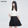 FIVE PLUS2022新款女夏装复古雅致针织衫女钉珠方领套头衫泡泡袖2WN2033010 商品缩略图0
