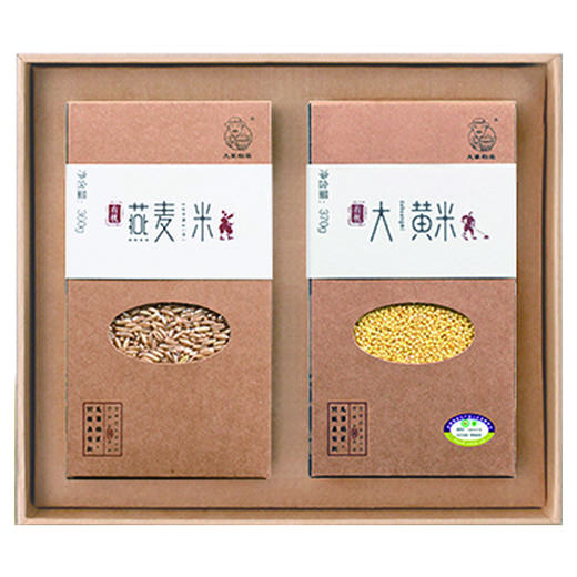 有机燕麦米 有机大黄米730g/礼盒装 杂粮两件套（中国有机认证） 商品图0