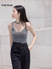 FIVE PLUS2022新款女夏装复古格纹针织背心女修身内搭小众吊带衫2WN2014370 商品缩略图3