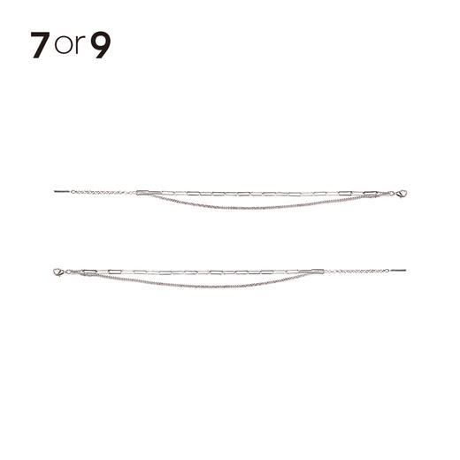 银色细方格脚背链 商品图4