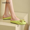 westory22年夏季新款圆头内增高舒适减龄糖果色小熊穆勒鞋W22AH54971 商品缩略图2