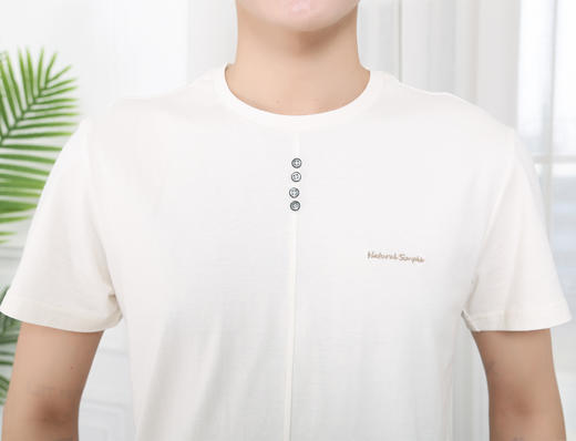 【产地直发包邮】乐坊—男白色T恤+家居短裤 商品图1