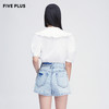 FIVE PLUS2022新款女夏装少女感大翻领衬衫女复古泡泡袖小众上衣2WN2012300 商品缩略图4