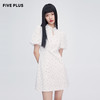 FIVEPLUS2022新款女夏装国风小立领连衣裙女泡泡袖修身波点裙子2WN2082370 商品缩略图3