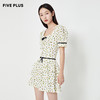 FIVE PLUS2022新款女夏装法式碎花衬衫女修身短款小众上衣泡泡袖2WA2010590 商品缩略图1
