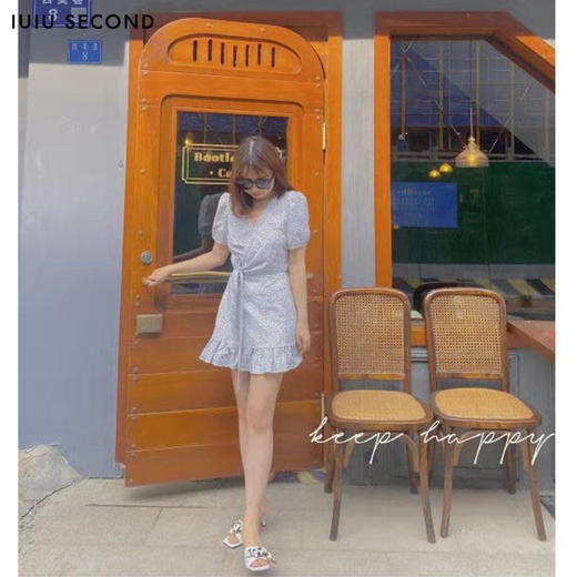 IUIU SECOND夏季甜美少女风蝴蝶结细跟凉拖鞋23911 商品图1