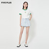 FIVE PLUS2022新款女夏装小众短袖T恤女宽松撞色设计感上衣潮棉质2WA2020460 商品缩略图4