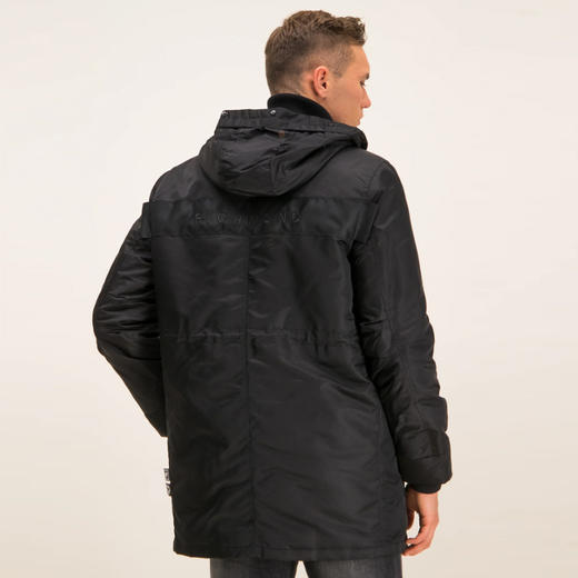 RICHMOND 男士棕色毛领连帽羽绒服 黑色 RMA19001PI BLACK 商品图2