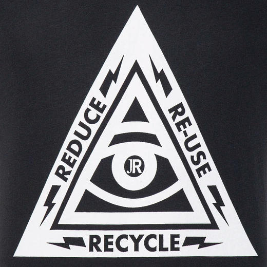 RICHMOND 男士棉质可循环利用标识印花圆领短袖T恤 黑色 RMP19222TS BLACK 商品图3