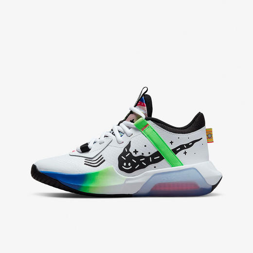 小耐克2022年新款AIR ZOOM儿童休闲运动防滑篮球鞋DV1365-101 商品图1