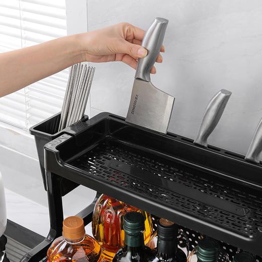 【优质PP材质】新品厨房置物架调料架刀架台面多功能多层收纳免打孔调味架D仓 商品图3