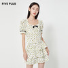 FIVE PLUS2022新款女夏装法式碎花衬衫女修身短款小众上衣泡泡袖2WA2010590 商品缩略图3