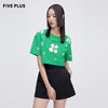 FIVE PLUS2022新款女夏装甜美花朵印花圆领T恤女宽松短袖套头衫短2WN2023100 商品缩略图3