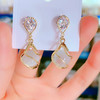 韩国气质长款流苏猫眼石耳环耳扣显脸瘦仙设计感网红款耳针耳饰JU-D7321 商品缩略图3