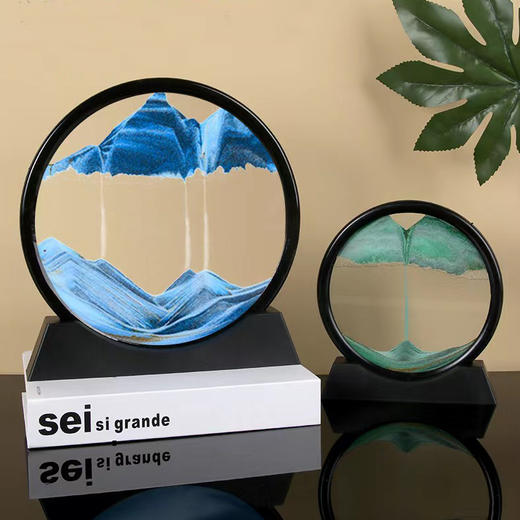 减压3D流沙画摆件;弘扬塞罕坝精神3D流沙画减压;办公室减压摆件 商品图0