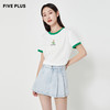 FIVE PLUS2022新款女夏装小众短袖T恤女宽松撞色设计感上衣潮棉质2WA2020460 商品缩略图1