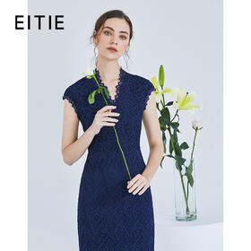 EITIE爱特爱女装夏季显瘦无袖V领性感包臀一步裙连衣裙5707409
