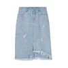 做旧破洞款牛仔半裙 商品缩略图0