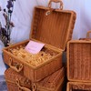 仿藤箱塑料编织手提箱伴娘伴手礼伴郎婚礼盒随礼盒藤箱藤编箱ins 商品缩略图0
