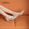 westory时尚气质百搭细高跟包头凉鞋单鞋女2022年夏季新款S22AH54991 商品缩略图1