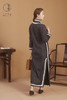 羊毛连肩长袖灰色格子旗袍 商品缩略图6