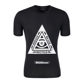 RICHMOND 男士棉质可循环利用标识印花圆领短袖T恤 黑色 RMP19222TS BLACK